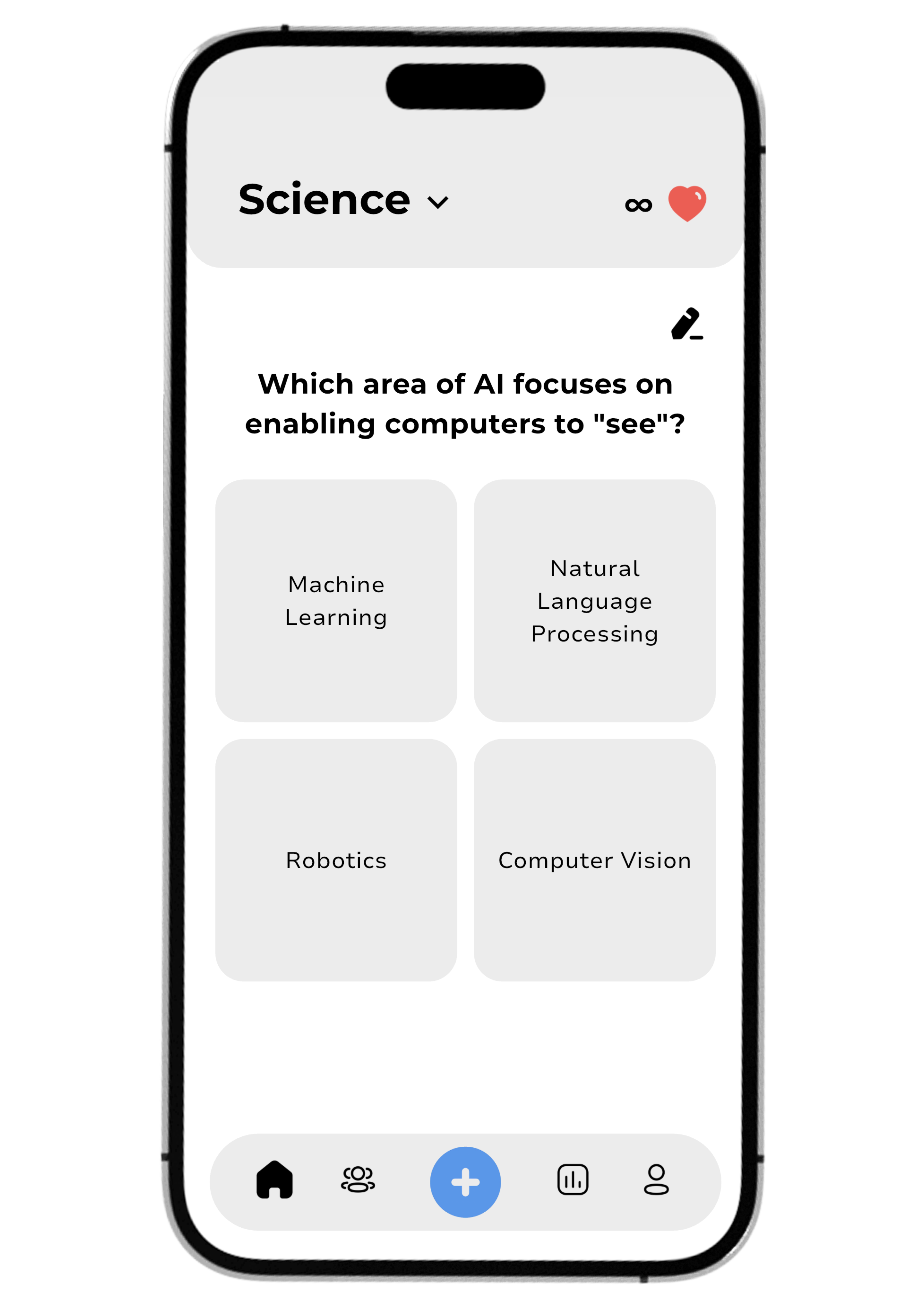 Interactive Questions Screen